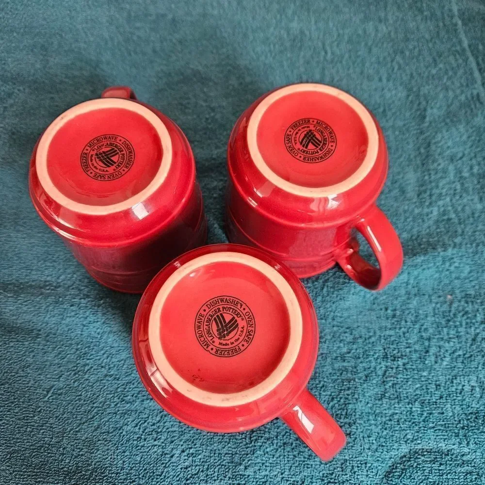 Longaberger Mug 3 Pcs In Paprika